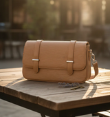 Chic Structured Shoulder Bag with Buckle