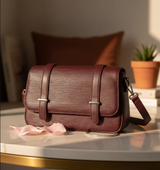 Chic Structured Shoulder Bag with Buckle