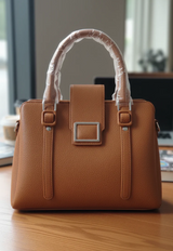 Chic Structured Top-Handle Bag