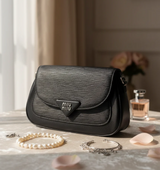 Elegant Miu Miu Maroon Leather Crossbody Bag