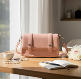 Chic Structured Shoulder Bag with Buckle