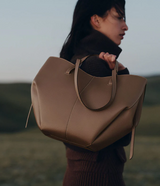 Classic Curved Tote Bag with Matching Wallet