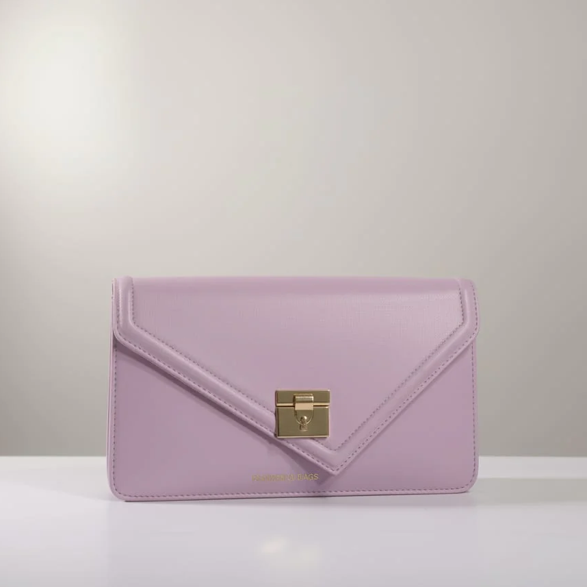 Elegant 'Fashion & Bags' Signature Red Flap Clutch