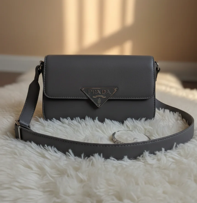 Elegant Mauve Pink Saffiano Leather Shoulder Bag ZTS_CR_099