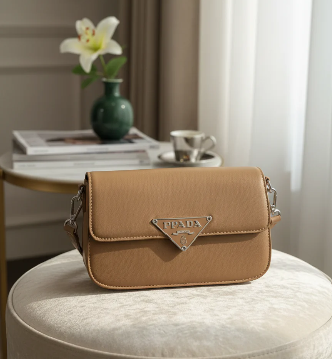 Elegant Mauve Pink Saffiano Leather Shoulder Bag ZTS_CR_099