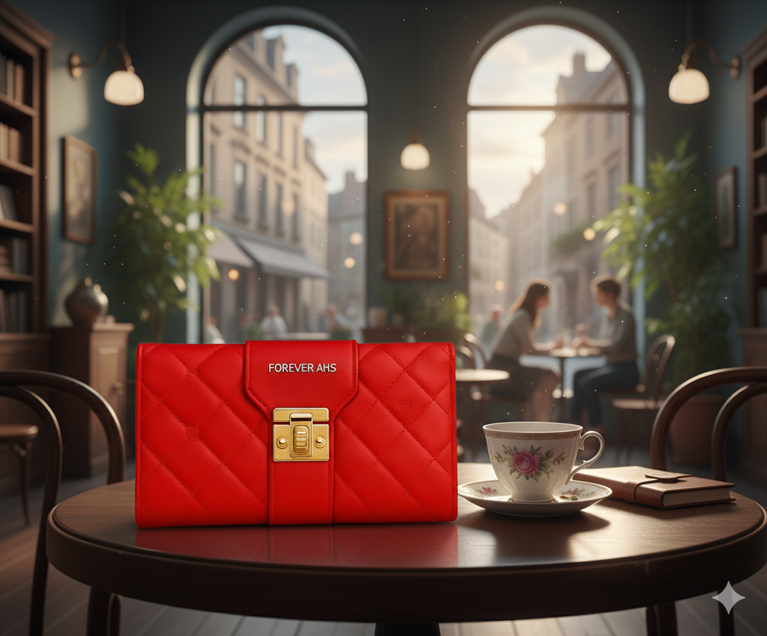 Elegant Pink Quilted Clutch – Forever AHS Collection