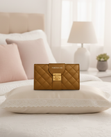 Elegant Pink Quilted Clutch – Forever AHS Collection