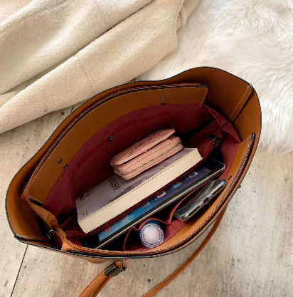 Ladies Luxury Tote Messenger Bag Double Strap
