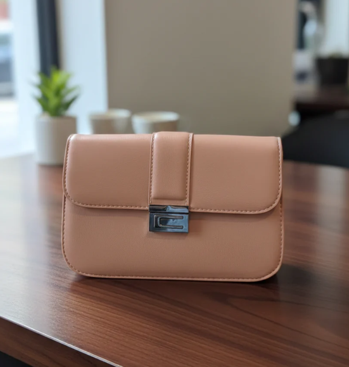 Peach Minimalist Crossbody Bag
